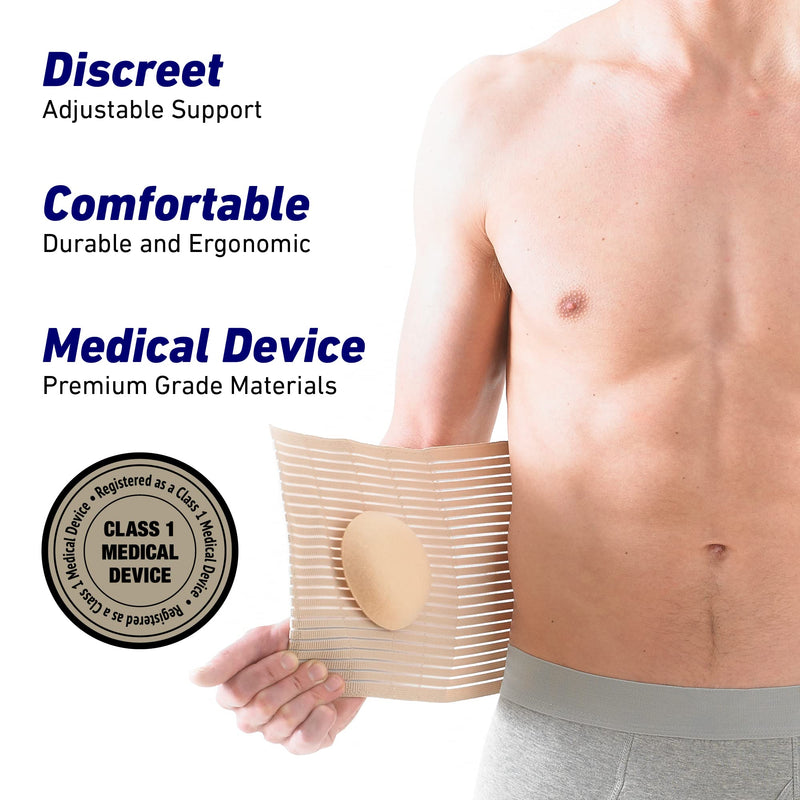 Neo-G Hernia Belt for Men and Women – Upper Abdominal Hernia Support – Umbilical Hernia Support Belt - Reduces Symptoms of Overstrain & Exertion - Breathable & Adjustable – L Large - NewNest Australia