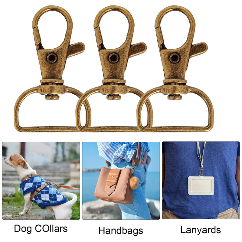 40PCS Swivel Snap Hooks, Premium Lanyard Snap Hook for Lanyard and Sewing Projects (3/4” Inside Width)(Bronze) Bronze - NewNest Australia