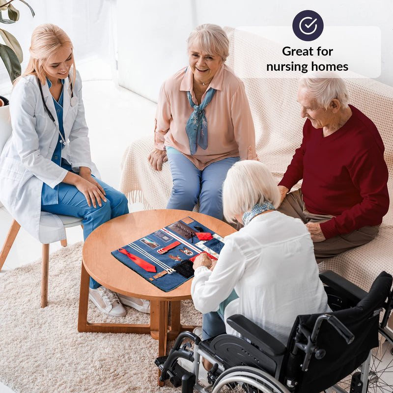 Fidget Blanket for Dementia | Calming & Comforting Dementia Activities for Seniors | Dementia Products for Elderly | Dementia Blanket | Helps Alzheimer’s, Dementia, Asperger’s, Anxiety - NewNest Australia
