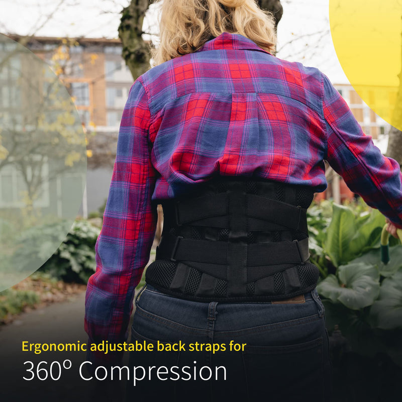 BraceUP Back Support with Lumbar Pad - Back Pain Relief for Men and Women, Lumbar Support Belt for Sciatica Pain, Heavy Lifting, Waist Support, Lower Back Brace (XXL) XXL - NewNest Australia