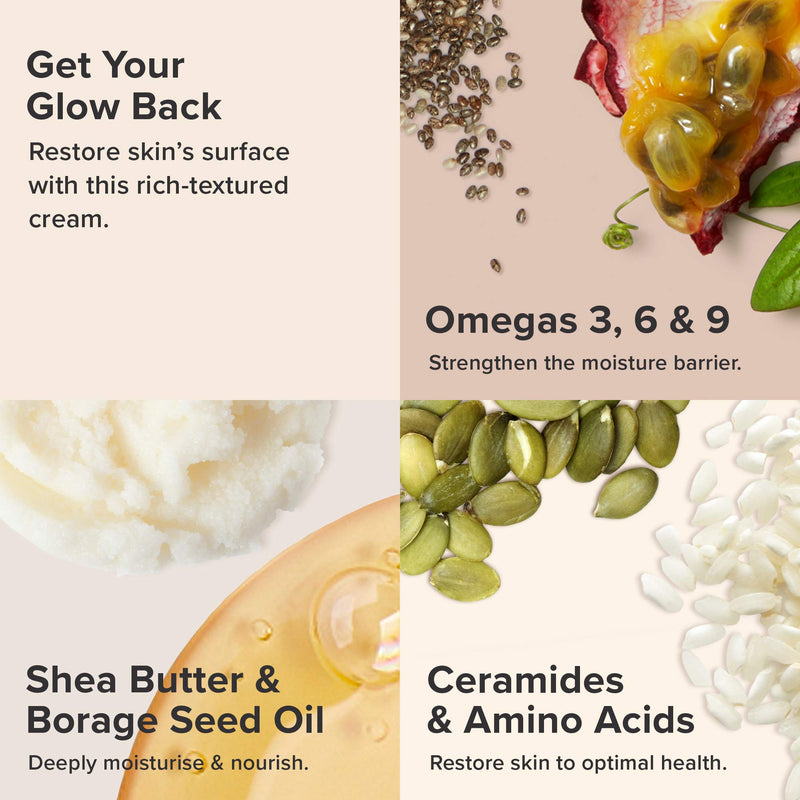 Paula's Choice Omega + Complex Moisturiser - Hydrating Night Cream for Dehydrated Skin - Nourishing & Soothing for Face - with Shea Butter & Ceramides - Normal to Very Dry Skin - 50 ml - NewNest Australia
