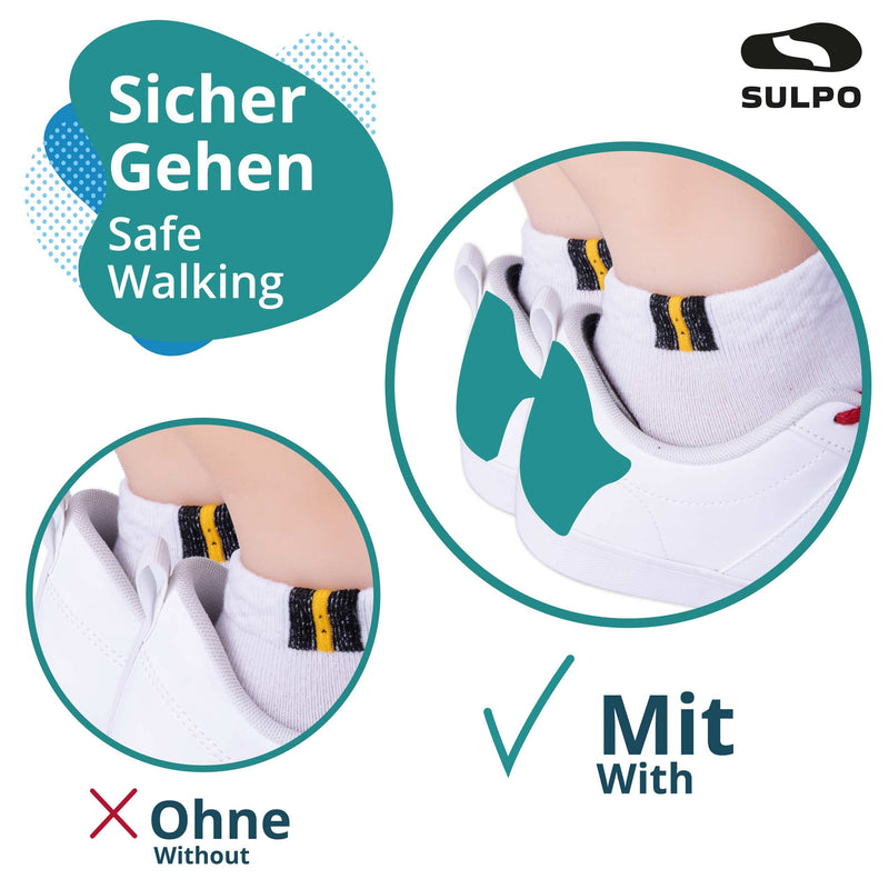 SULPO 2 pairs of heel pads - shoe insoles - heel protection - shoe insoles for shoes that are too big - heel cushions to make shoes smaller - heel insoles black 5 mm and 10 mm - NewNest Australia