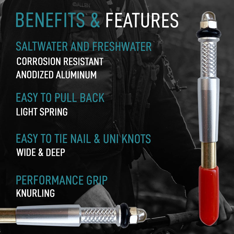 KNOT KNEEDLE - Designed to Tie Your Knots with Ease and Keep You Fishing Longer Single W/Zinger - NewNest Australia