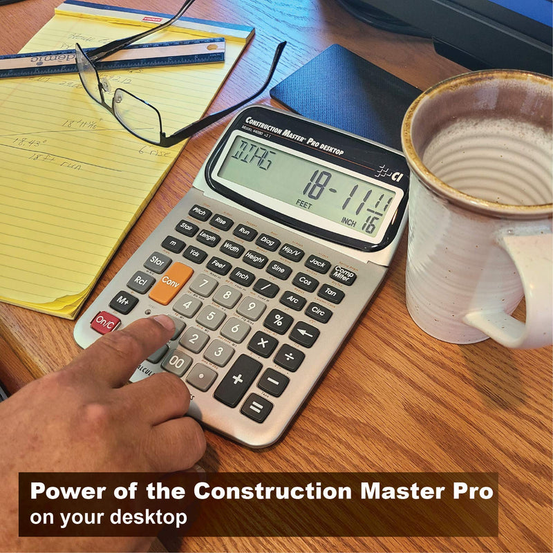 Calculated Industries 44080 Construction Master Pro-Desktop Advanced Construction Math Feet-Inch-Fraction Calculator with Trig Tool for Architects, Estimators, Contractors, Builders and Remodelers Pack of 1 - NewNest Australia