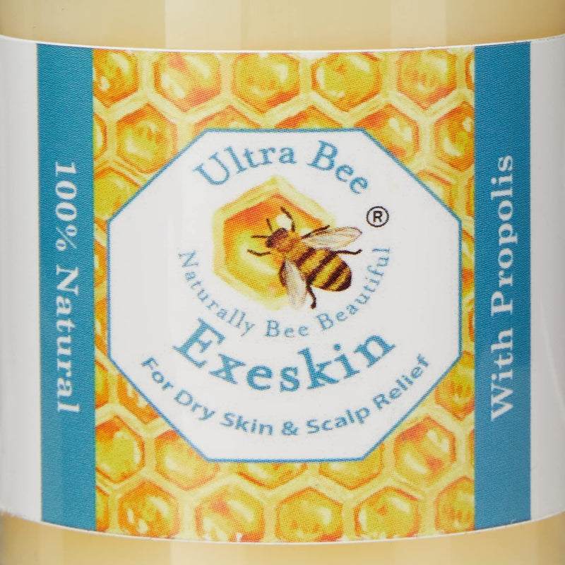 Ultra Bee Naturally Bee Beautiful 100% Natural Exeskin Dry Itchy Skin Balm Suitable for People Prone to Eczema, Psoriasis,Dermatitis.Formulated with Beehive and Plant Products 100 ml, Clear - NewNest Australia