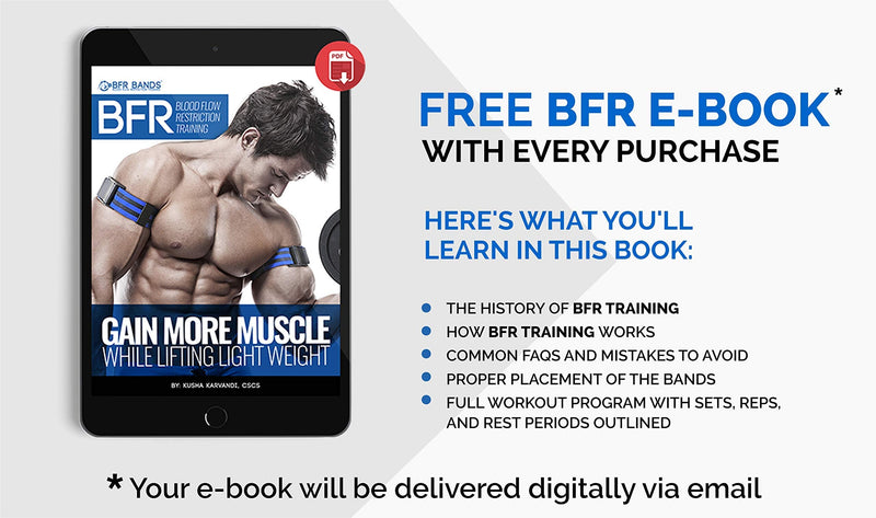 BFR BANDS Occlusion Bands (PRO X) – 2 Pack, 2 Inch Wide, Blood Flow Restriction Band Set for Arms w/Pull to Tighten, Quick-Release Buckle & Training eBook - NewNest Australia