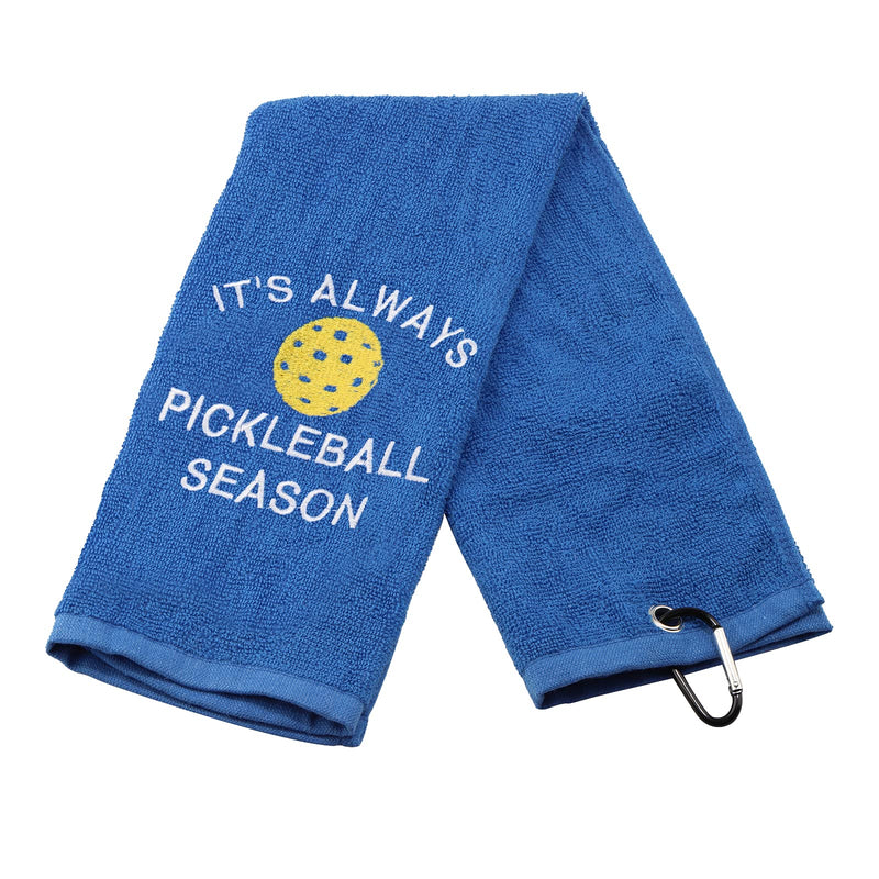 Pickleball Towel It's Always Pickleball Season Embroidered Sports Teem Hand Towel Gift for Pickleball Player (Pickleball Season Towel) - NewNest Australia