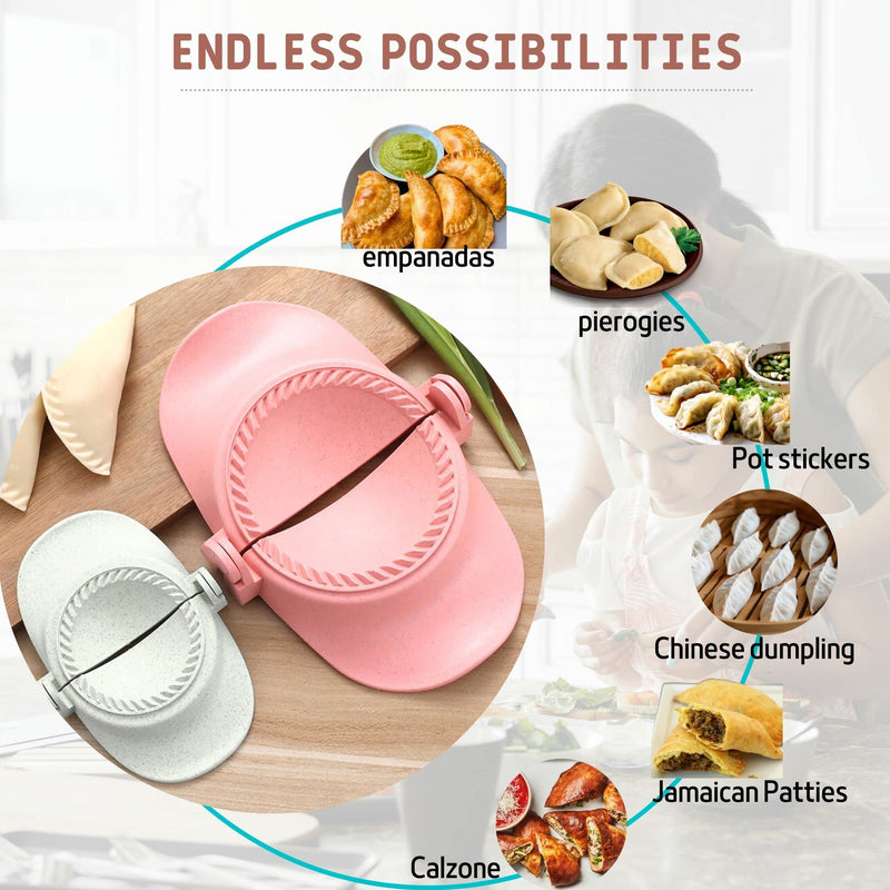 Dumpling Maker, Dumpling Dough Press Mold Set With Ring Cutter and Stuffing Spoon, Kitchen Gadget for Empanada, Pierogi, Pastelitos, Calzone, Turnovers - NewNest Australia