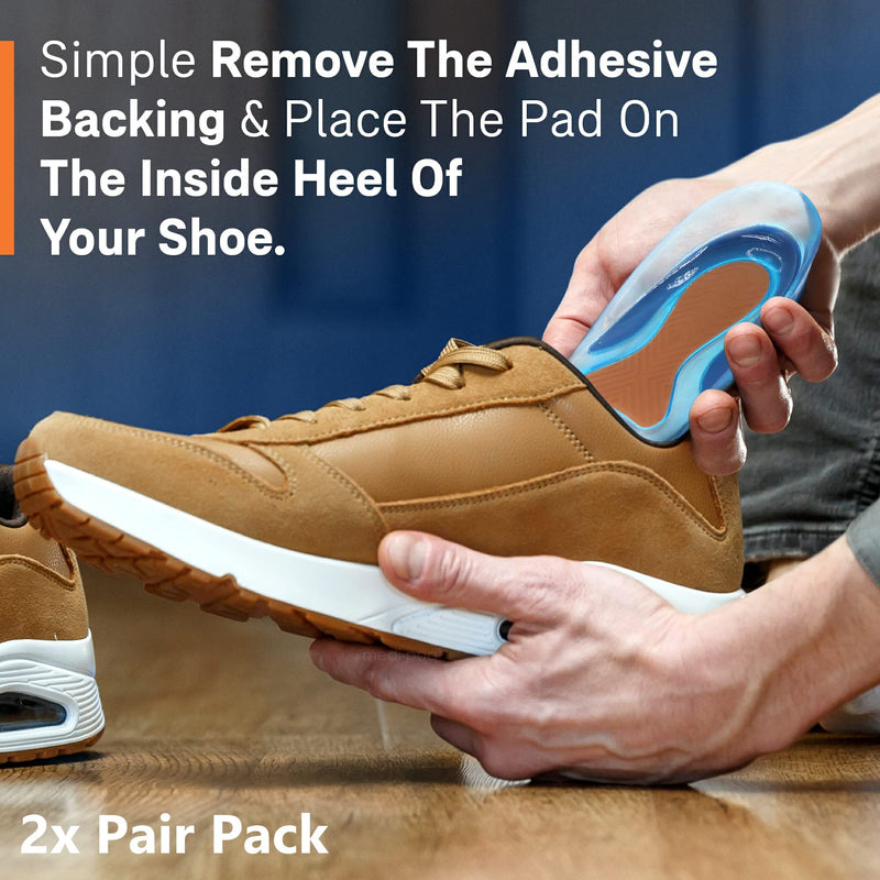 Medipaq Posture Correcting Gel Heel Cushion Pads for Women & Men - 2 Pairs of Large (UK 7-12) Gel Heel Insoles - Heel Support for Plantar Fasciitis - Gel Heel Pads for Plantar Fasciitis L (Pack of 2) - NewNest Australia