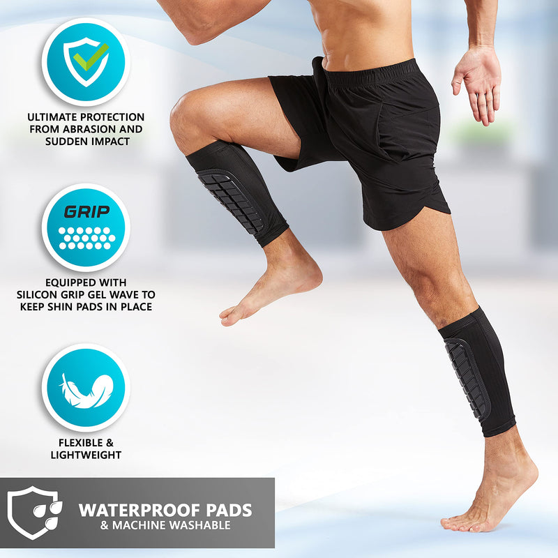 Bodyprox Soccer Shin Guards Sleeves for Men, Women and Youth X-Small - NewNest Australia
