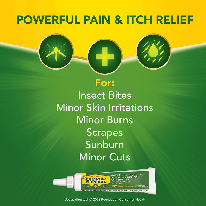 Campho-Phenique Pain & Itch Relief Antiseptic Gel, Original Formula, 0.5 Fl Oz (Pack of 1) Pain & Itch Relief Gel - NewNest Australia