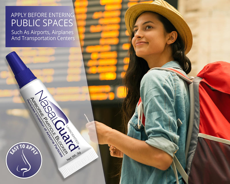 NasalGuard Cold&Flu Gel Year-Round Solution for Blocking Allergens and Cold Flu Symptoms (Unscented) - Drug-Free and Proven Safe - Over 150 Applications Per Tube Unscented - NewNest Australia