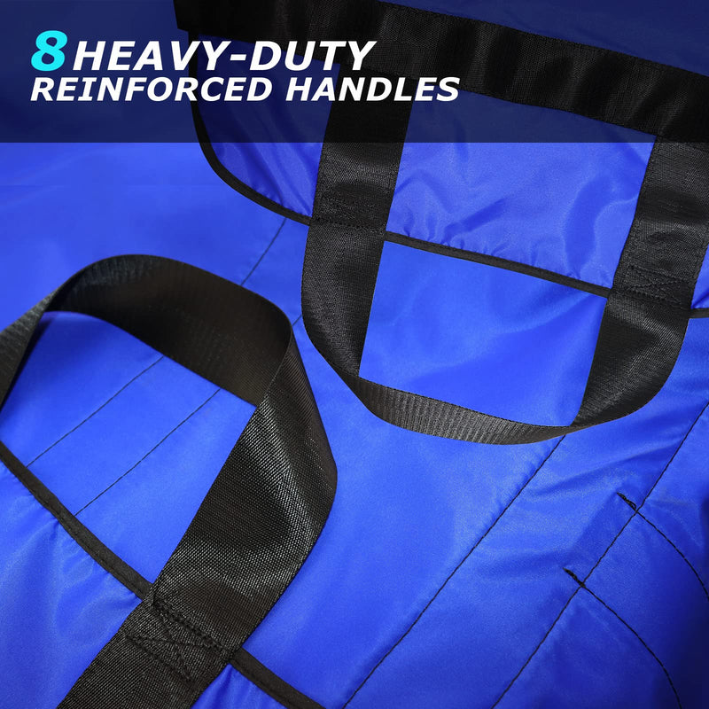 [Hole] Transfer Board For Patient Lifter, Patient Transfer Board With Eight Handles, Suitable For Overweight People, Elderly People And Patients Who Need To Be Transferred (Blue 48 X 40 Inches) - NewNest Australia
