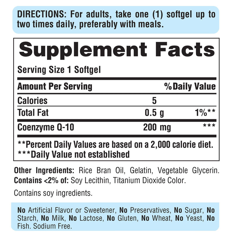 Q-Sorb CoQ10 200mg Supports Heart Health,120 Softgels by Puritan's Pride 120 Count (Pack of 1) - NewNest Australia