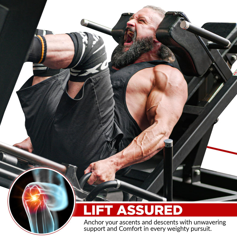 Rdx Knee Supports, Strength Training Fitness, Approved Ipl Uspa, 200 Cm Long Elastic Knee Wraps Pair With Velcro Fastening, Deadlifting, Bodybuilding, Weightlifting, Strength Sports, Powerlifting, Women Men - NewNest Australia