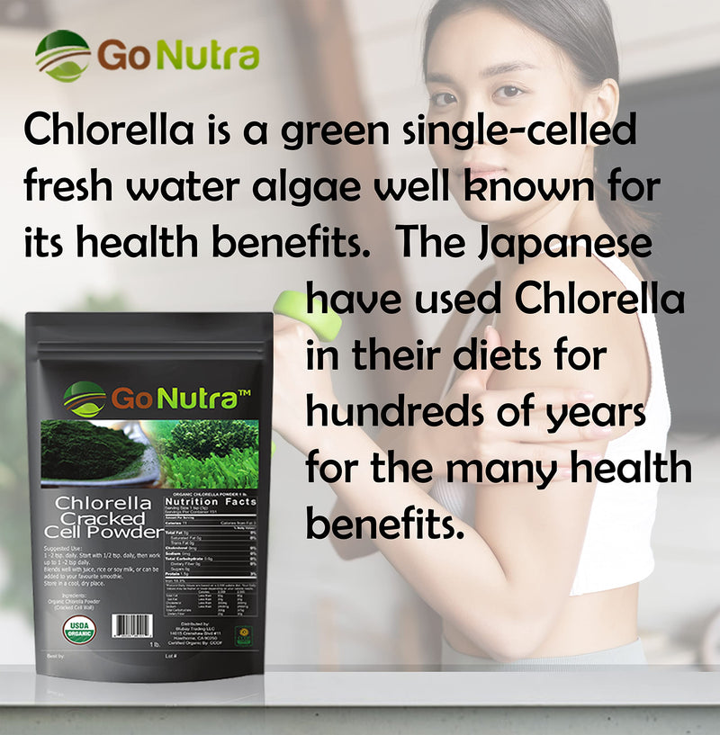 Chlorella Powder 1 lb Organic, raw, Non-GMO. 100% Pure Cracked Cell Wall Green Superfood High Protein Chlorophyll for Smoothie Vegan Supplement - NewNest Australia