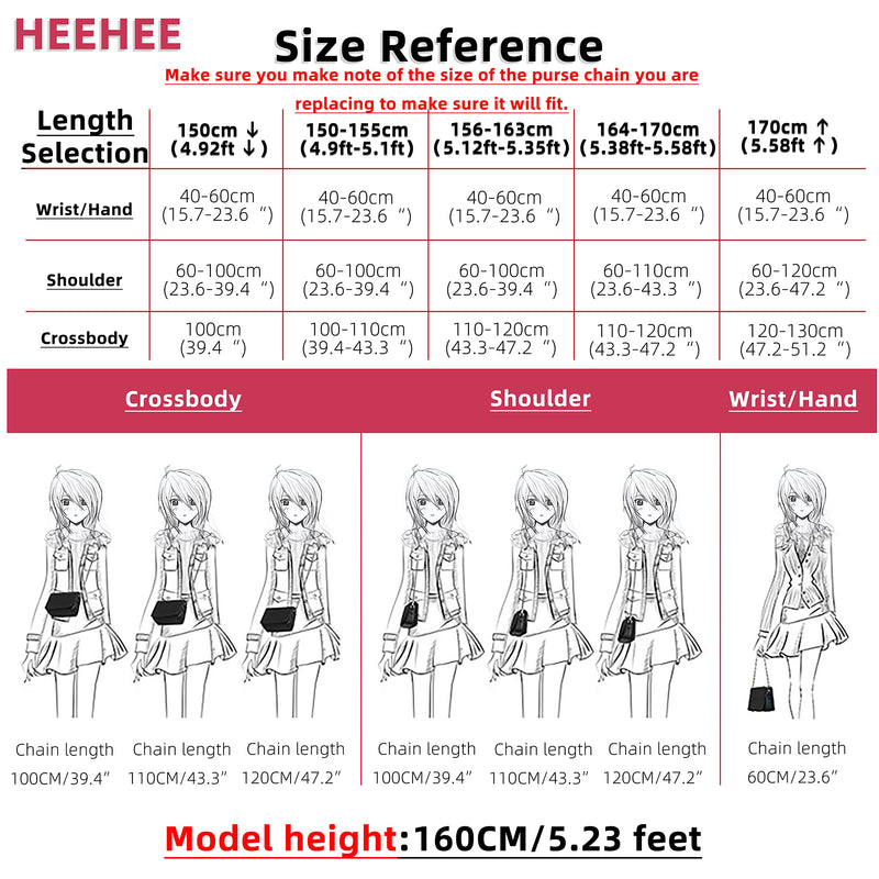 HEEHEE 7.9" Purse Chain Strap More Upscale Color Tone Wearing Comfortable 0.4" Wide Extra Thick Quality Metal Flat Chains Replacement Straps with Buckles Gold 1 PCS for Shoulder Cross Body Handbag Gold 7.9" - NewNest Australia