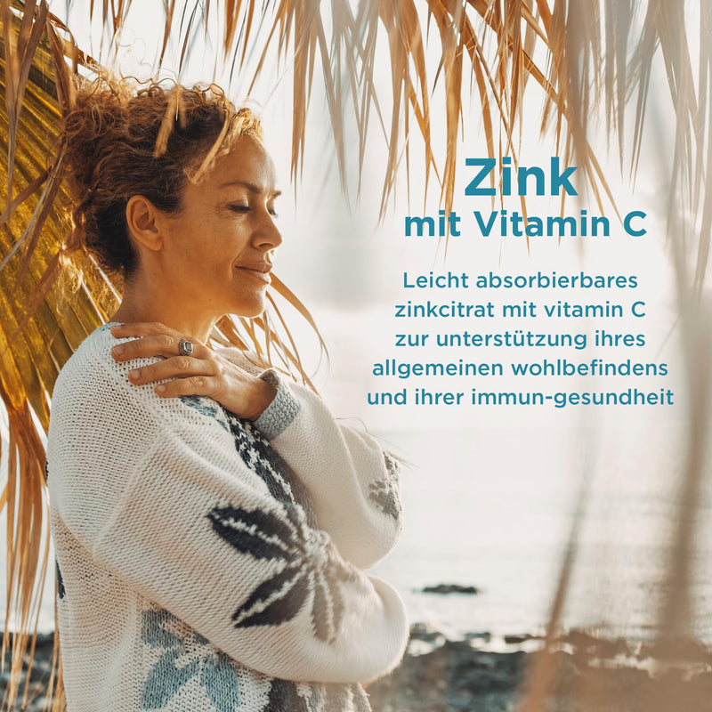 Healthspan Zinc With Vitamin C, 360 Tablets, Immune Health, 15 Mg Zinc And 80 Mg Vitamin C Per Tablet, Easy To Absorb, Take Once A Day, Easy To Swallow, Vegan - NewNest Australia