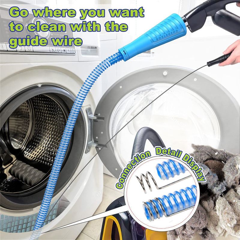 Dryer Vent Cleaner Kit Vacuum Hose Attachment Brush Lint Remover Power Washer and Dryer Vent Vacuum Hose Blue - NewNest Australia