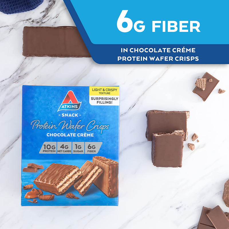Atkins Protein Wafer Crisps, Chocolate Crème, Keto Friendly, 5 Count - NewNest Australia