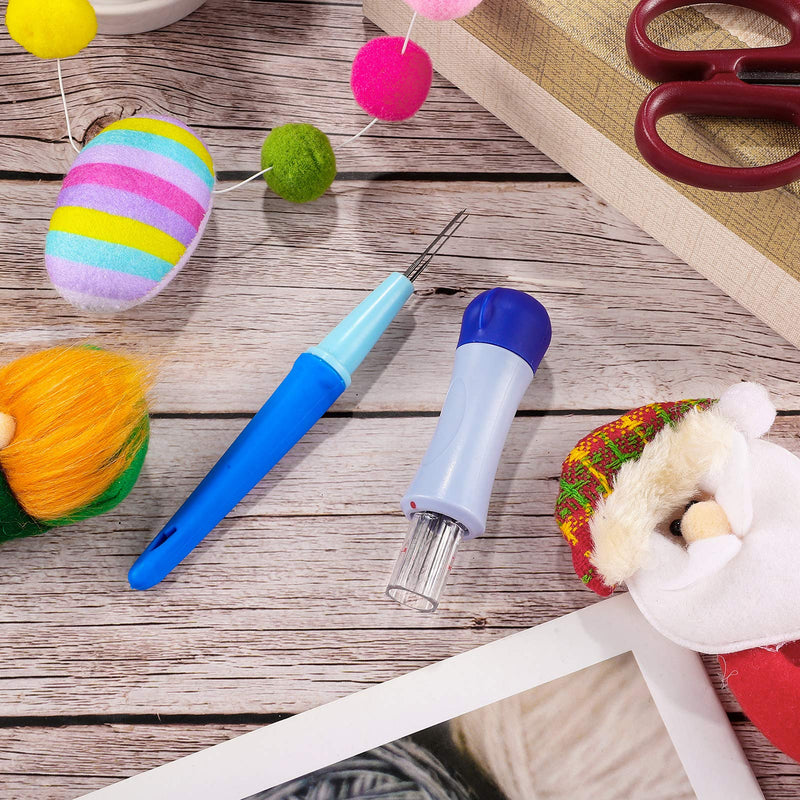 Pen Style Needle Felting Tool with 3 Needles and Punch Style Felting Needle Tool with 7 Barbed Needles, Wool Needle Felting Accessories for DIY Patchwork Wool Crafts Making Felt Patterns - NewNest Australia