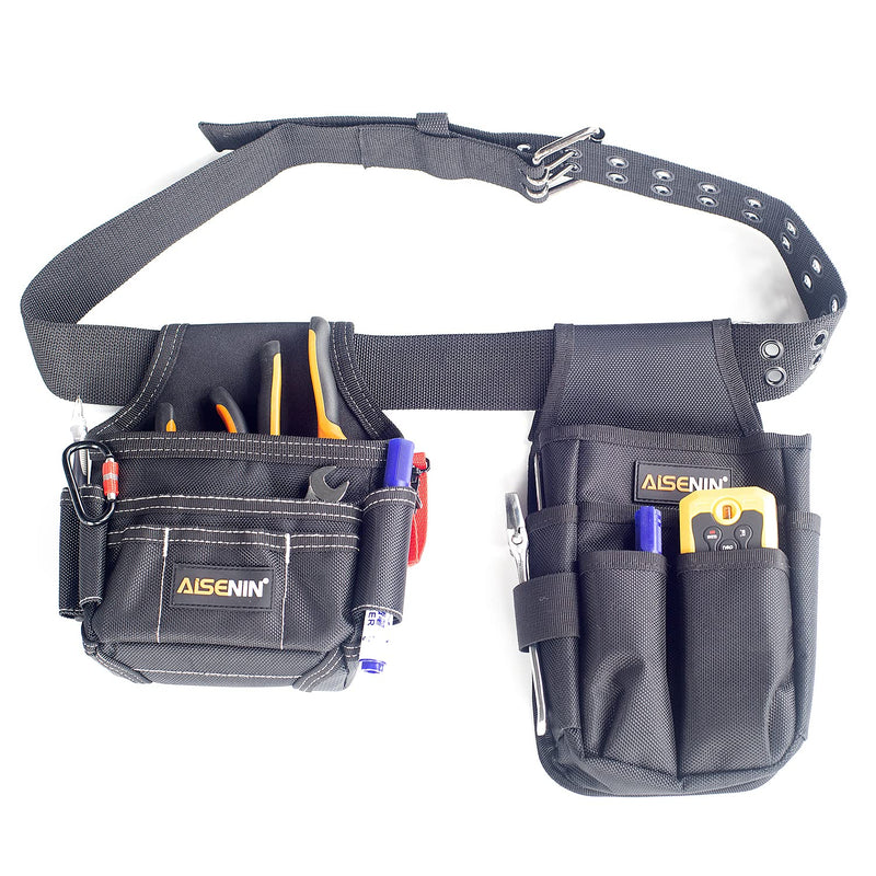 AISENIN 2 inch Padded Tool Belt Work Tool Belt for Heavy Duty Work(Black) Black - NewNest Australia