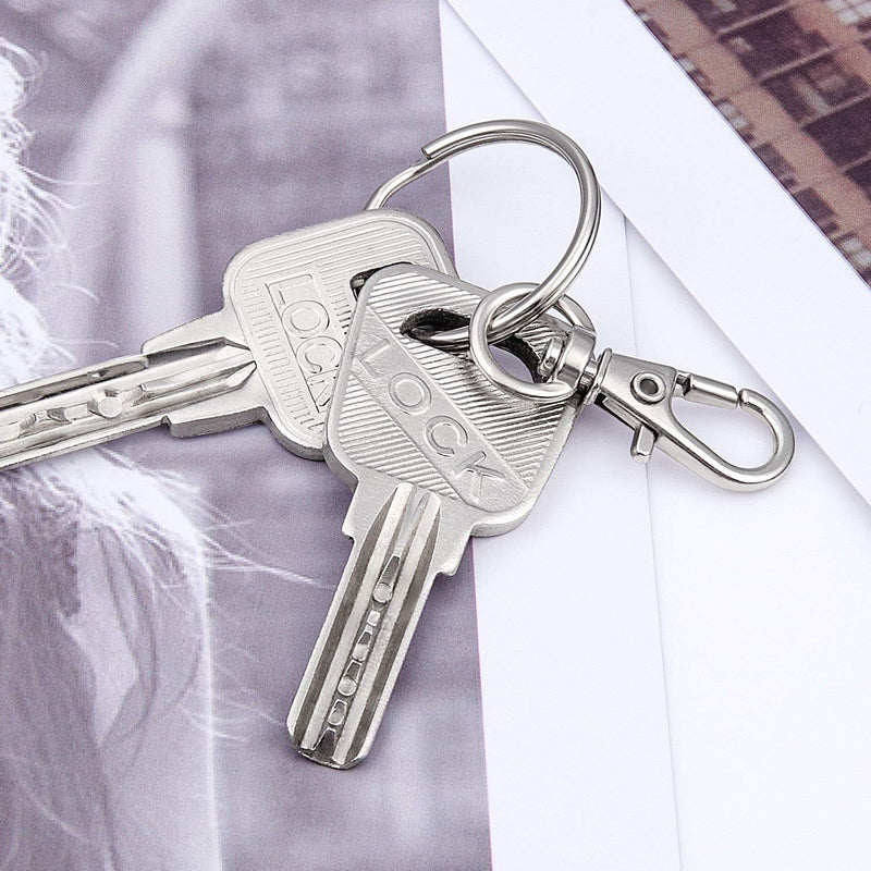 IPXEAD 120PCS Premium Swivel Lanyard Snap Hook with Key Rings, Metal Hooks Keychain Hooks for Lanyard Key Rings Crafting - NewNest Australia