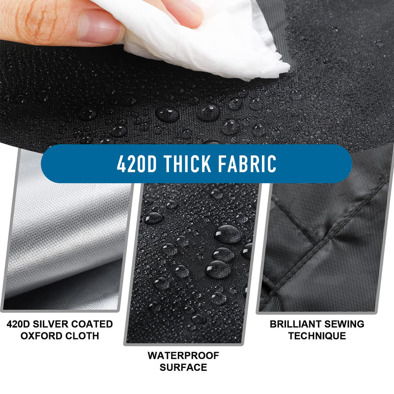 Black Robotic Pool Cleaner Caddy Cover Classic Outdoor Waterproof Vacuum Cleaner Cover 420D Oxford Cloth Thick Sunray Dust Wind Weather Resistant Cleaner Cover with Grab Handle for Pool Cleaners - NewNest Australia