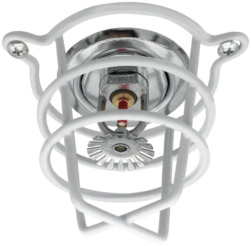Happy Tree (4 Pack) White Fire Sprinkler Head Guard for Both 1/2" & 3/4" Fire Head for Protecting Flush Mount & Side Wall & Pendent Head Semi - Recessed Sprinkler Head Cage 4 Pack - NewNest Australia