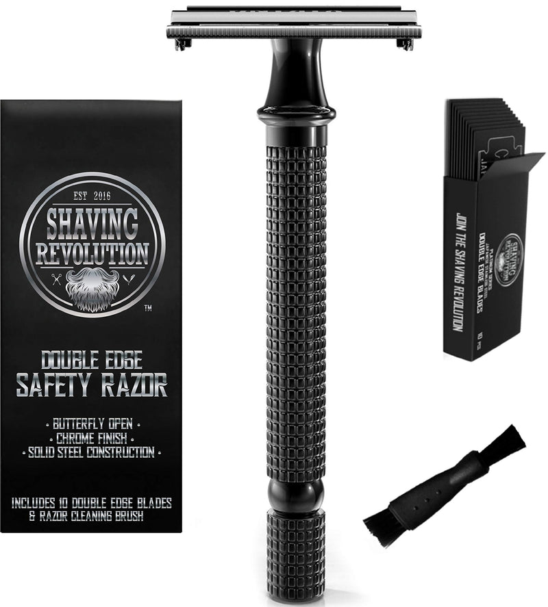 Shaving Revolution Safety Razor + 10 Razor Blades - Safety Razor Set With 10 Japanese Razor Blades For Stainless Steel Safety Razor - Tight And Clean Shaving - NewNest Australia