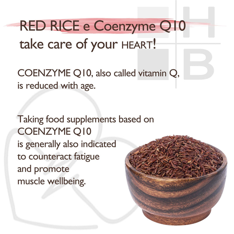 RED RICE and COENZYME Q10 120 capsules | fermented red rice | with VITAMIN Q | Italian product - NewNest Australia