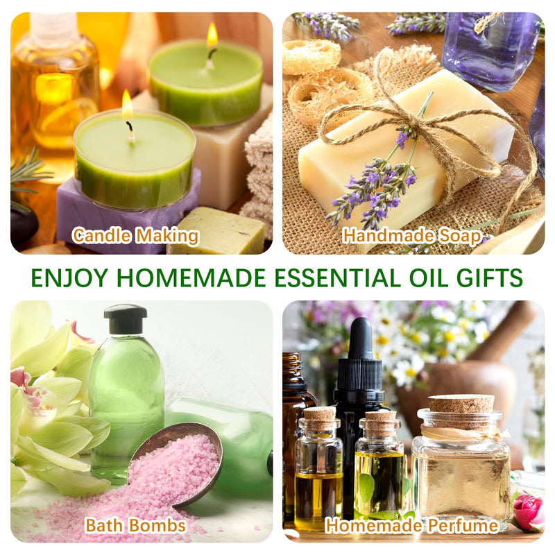 Migcaput Diffuser Essential Oils, 8 X 10 Ml Essential Oils Set, 100% Natural Essential Oils, Aroma Oil, Tea Tree, Lavender, Eucalyptus, Lemongrass, Vanilla, For Diffuser, Humidifier, Massage - NewNest Australia