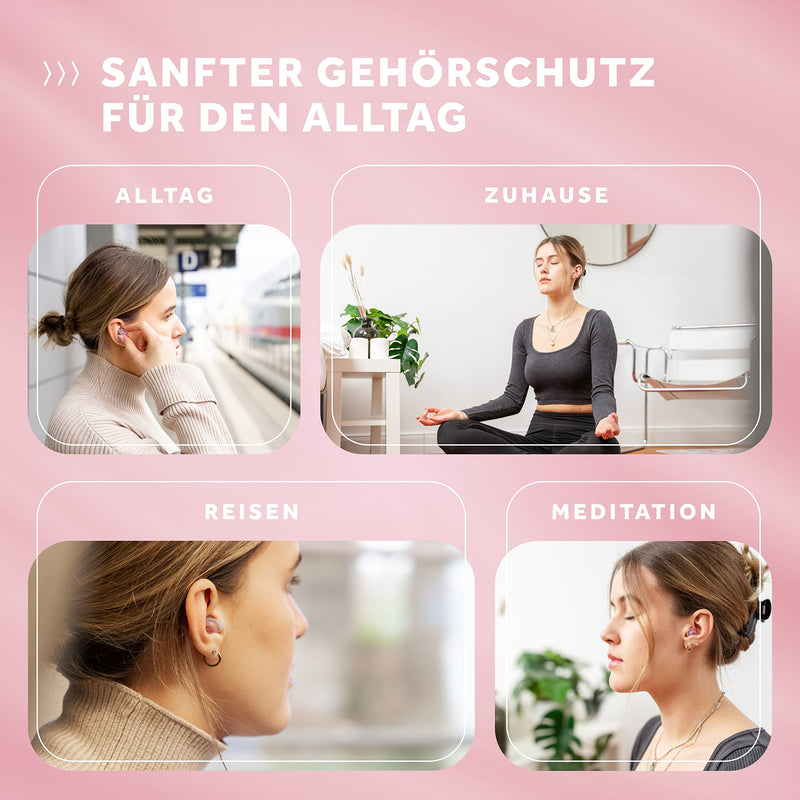 Schallwerk  Women+ | Discreet Ear Protection Earplugs - Dampens Noise & Retain Sound Quality - Transparent Ear Plugs - Ear Plugs Suitable For Music, Festival, Work & Learning - NewNest Australia