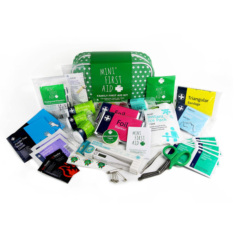 Family First Aid Kit - 115 Pieces Including Plasters, Bandages, Burn Gel, Thermometer, Cold Pack - for Car, Home, Travel, Camping and Hiking - As Seen on Dragons' Den Large - NewNest Australia