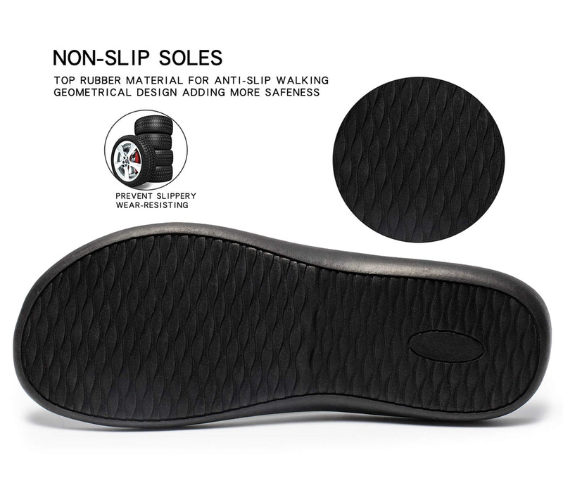 LLSOARSS Plantar Fasciitis Feet Sandal with Arch Support - Best Orthotic flip Flops for Flat Feet，Heel Pain- for Women 6 Black - NewNest Australia