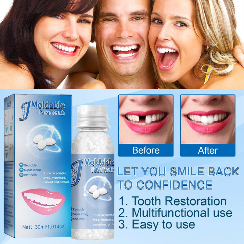 Tooth Repair Granules, Temporary Dentures, Temporary Tooth Repair Kit, Instant Veneers Dentures, Vampire Fake Dentures for Fixing the Filling of a Missing Broken Tooth Tooth Repair Granules - NewNest Australia