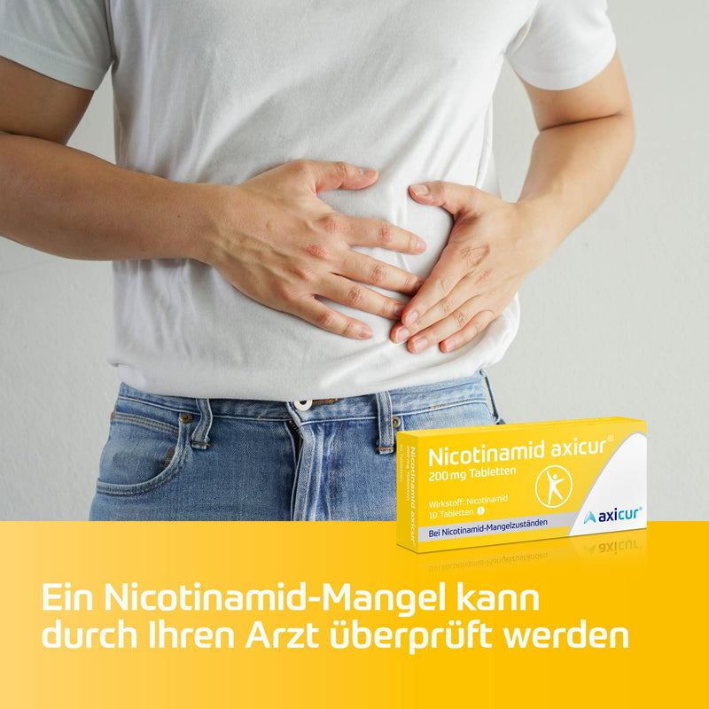 Nicotinamide axicur 200 mg tablets, nicotinamide (niacin, vitamin B3) for the treatment of clinical nicotinamide deficiency states in the event of malnutrition and increased need, 100 pieces 100 pieces - NewNest Australia