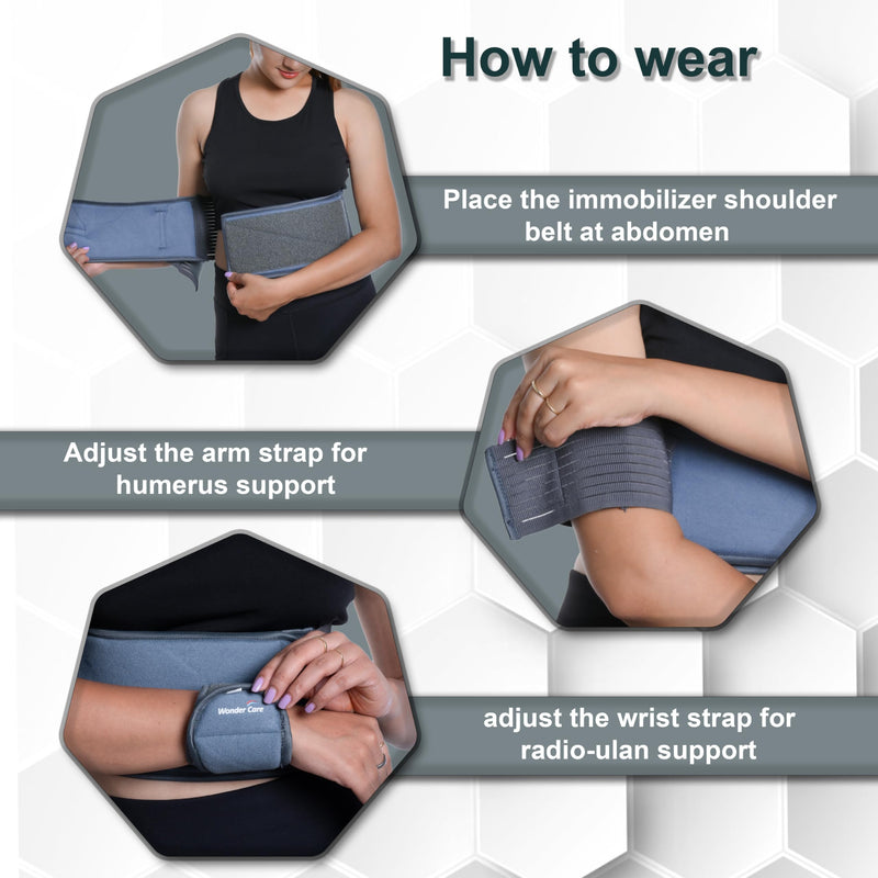Toilet Shoulder Support Bandage Arm Sling Shoulder Immobiliser Youth Shoulder Stabilizer Compression Bandage Rotator Cuff Operation Sling Left Right Arm Sling Size 3 - NewNest Australia