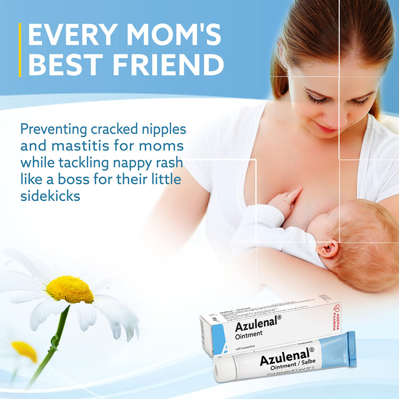 Azulenal® wound and healing ointment with guaiazulene | Ointment After Eczema Wound Ointment Baby Cream and Breastfeeding Mothers | Wound care ointment for diaper rash, itching and sore nipples 20 g (pack of 1) - NewNest Australia