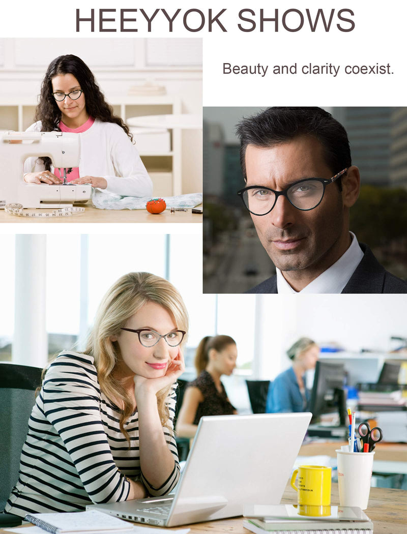 HEEYYOK Reading Glasses for Women Cateye ladies Readers,Beautiful Colors Ladies Cat Eye Womens Reading Glasses Flexible Spring Hinge Lightweigth Well Wear Look Younger +0.50 4 Pack Mix Color - NewNest Australia