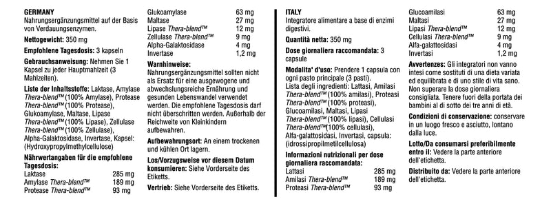 Enzymedica - Lacto, Fast Acting Enzyme Formula For Lactose And Casein Intolerance, Reduces Gases And Bloating, Indicated Against Cross Contamination, Gluten Free, Dairy Free, Vegan, 90 Capsules - NewNest Australia