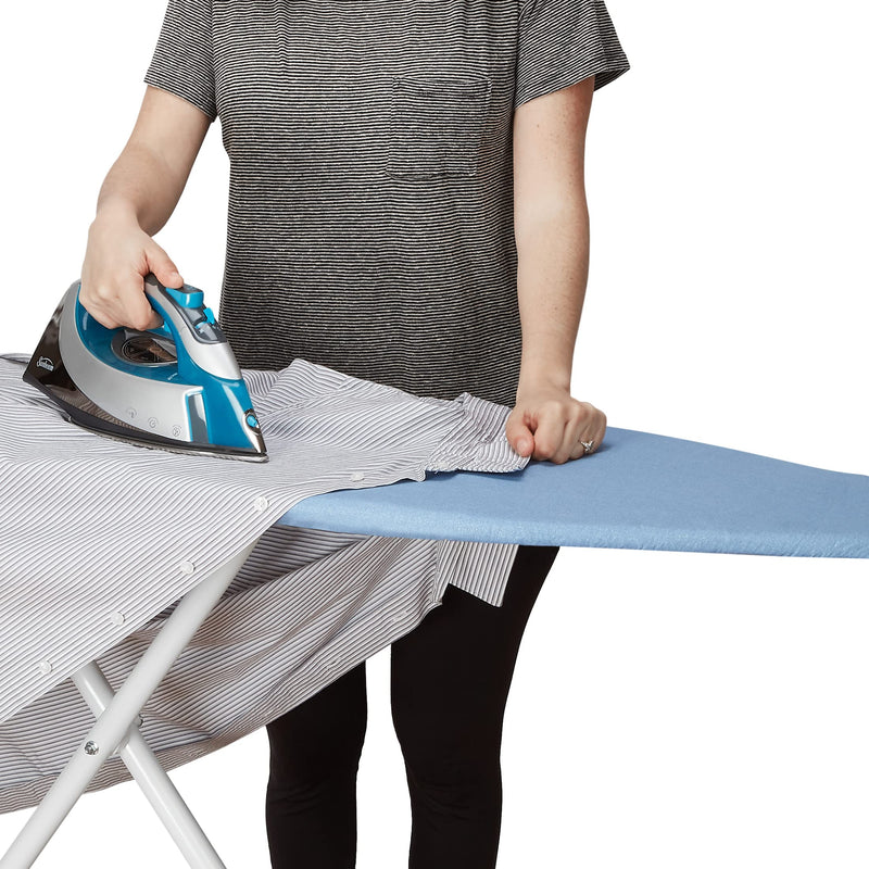 Ironing Board Cover and Pad - 54" x 15" Reflective Silicone with Elastic Edge and Straps - Pad Fits Large and Standard Boards, Resists Scorching, Burning, and Staining - Extra Thick Padding - Blue - NewNest Australia