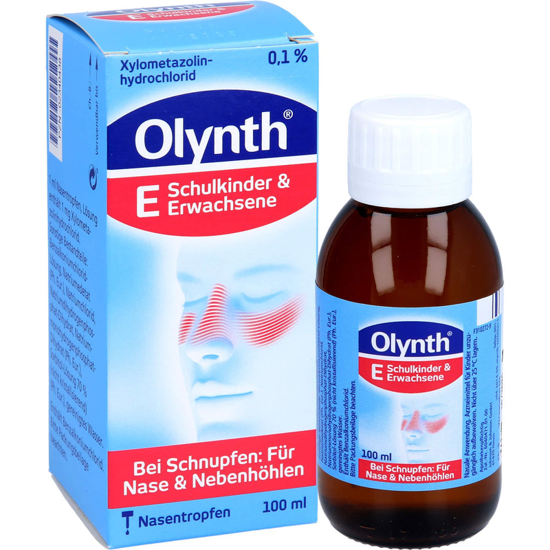 Olynth 0.1% - decongestant cold solution for adults and school children aged 6 and over - 100 ml nose drops - NewNest Australia