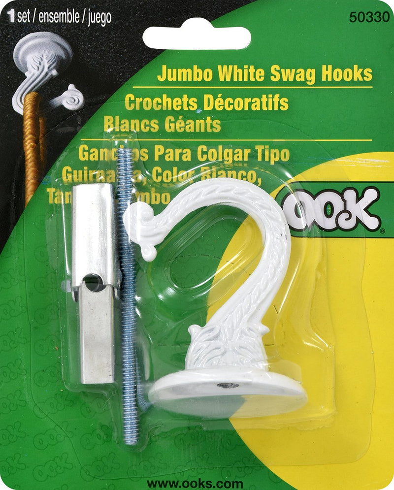 NewNest Australia - Ook 50330 Jumbo Swag Hook with Hardware, White 