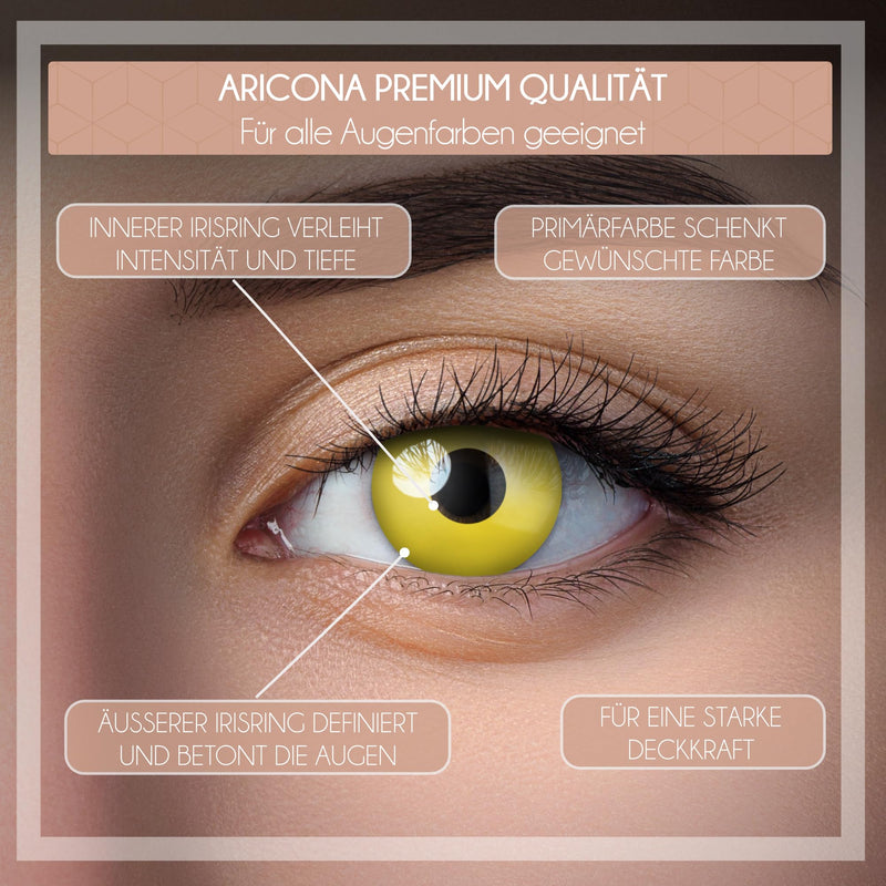 aricona contact lenses daily lenses - yellow contact lenses colored - Yellow Fear - Halloween contact lenses without strength for Halloween & costume parties - NewNest Australia