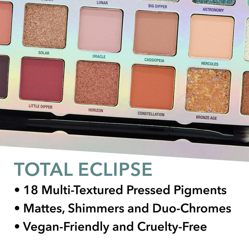 W7 | Total Eclipse Pressed Pigment Palette Makeup | Tones: Cream Matte, Shimmer & Chromes | Colours: Soft Pinks, Purples, Blues and Golds | Cruelty Free, Vegan Makeup For Women by W7 Cosmetics - NewNest Australia