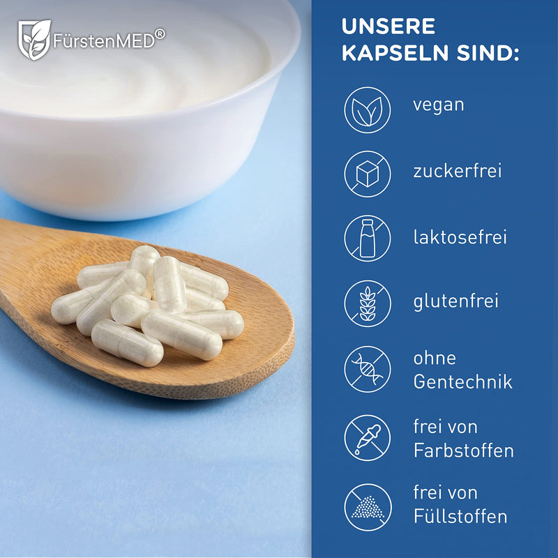 FürstenMED® Bifidoflor HIT - Lactobacillus and Bifidobacterium capsules for histamine intolerance - 60 gastro-resistant capsules - laboratory tested, vegan & without additives - NewNest Australia