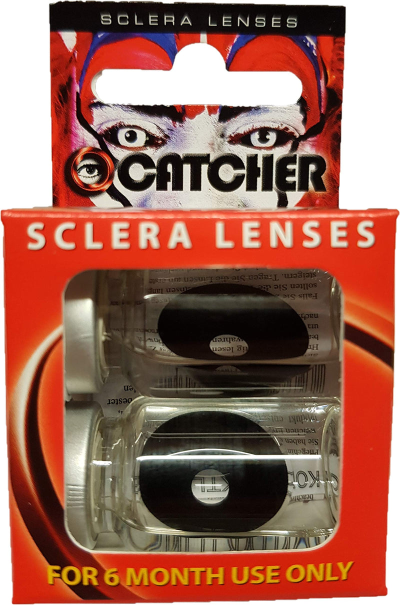 Eyecatcher 84091541-s03 - Colored Sclera Contact Lenses, 1 Pair, for 6 Months, Black, Carnival, Halloween - NewNest Australia