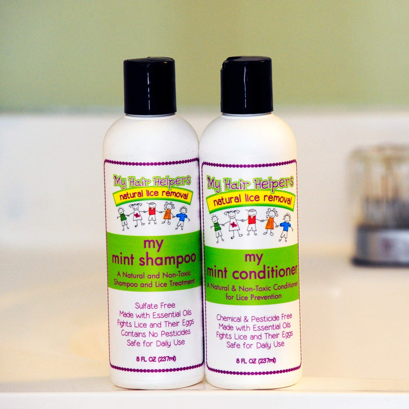 Lice Prevention Shampoo and Conditioner that Kills Lice and Eggs for Kids I Peppermint Essential Oil I Use Daily to Get Rid of Lice and Stay Nit-Free I Works on 1-2 Children 8 Ounces Each - NewNest Australia