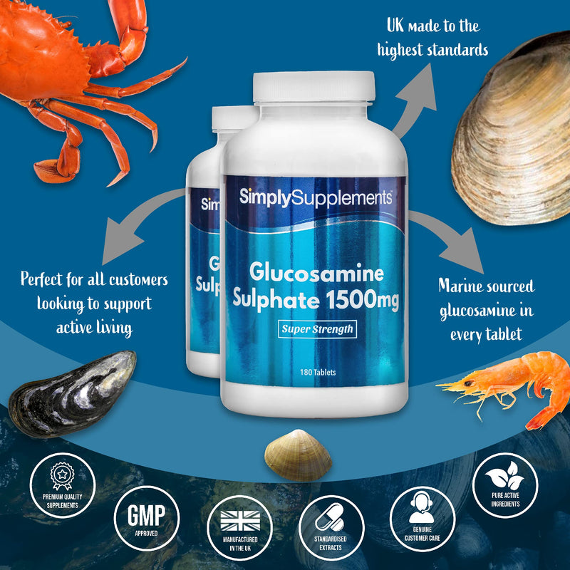 Glucosamine Sulfate 1500mg - 360 Tablets - 1 Year Supply - SimplySupplements - NewNest Australia